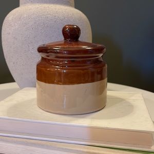 Small Two-tone glazed Jar with Lid